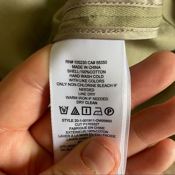 Joie Alwena Khaki Belted Long Cotton Trench Coat - Picture 9 of 9